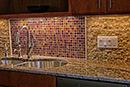 Stacked Stone and Glass Tile Backsplash - 1a