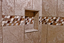 Mosaic Tile and Natural Stone Shower Niche - 2e